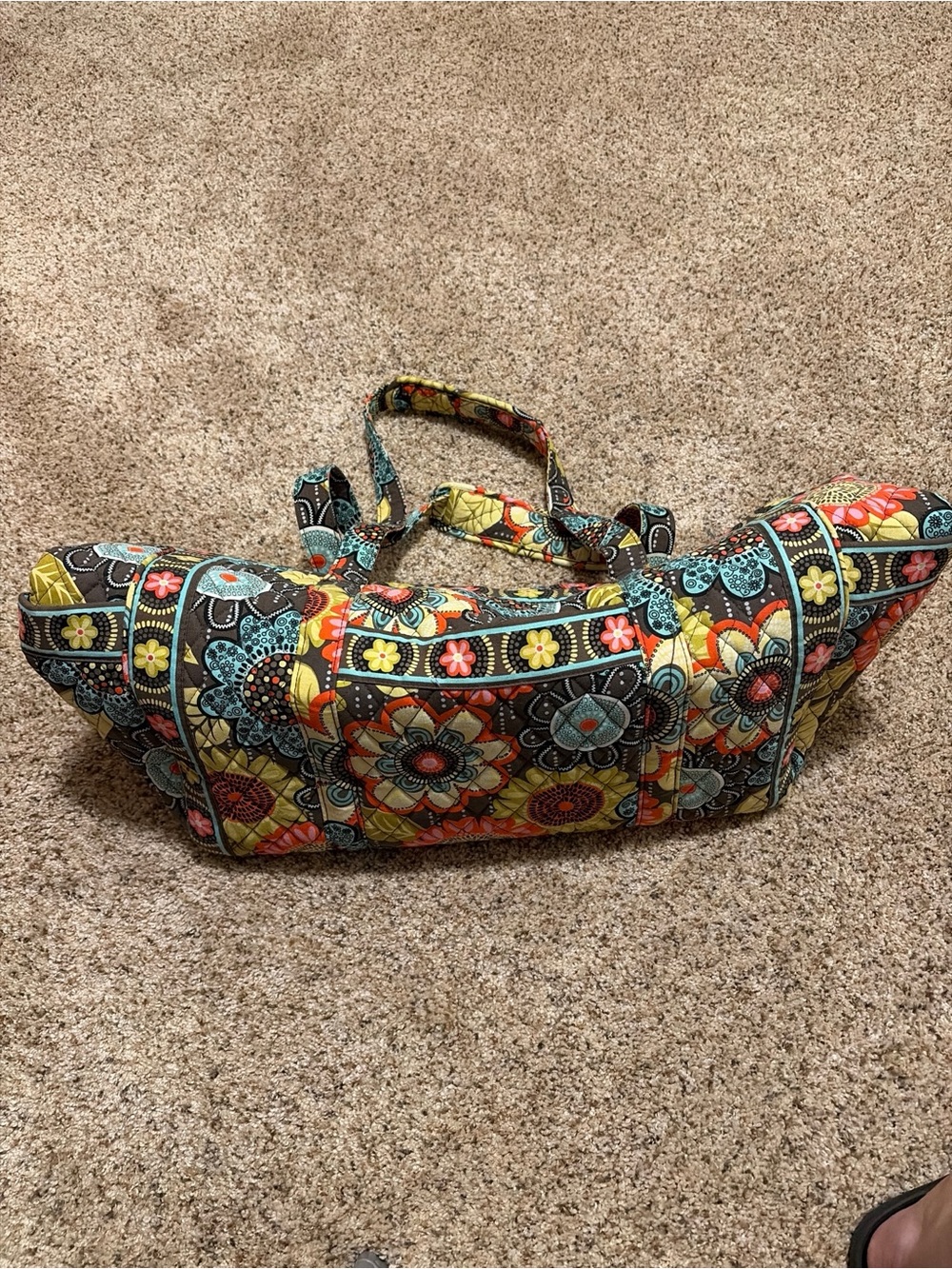 Vera Bradley Quilted Tote Bag Shoulder Purse Floral Retired Pattern "Baroque"